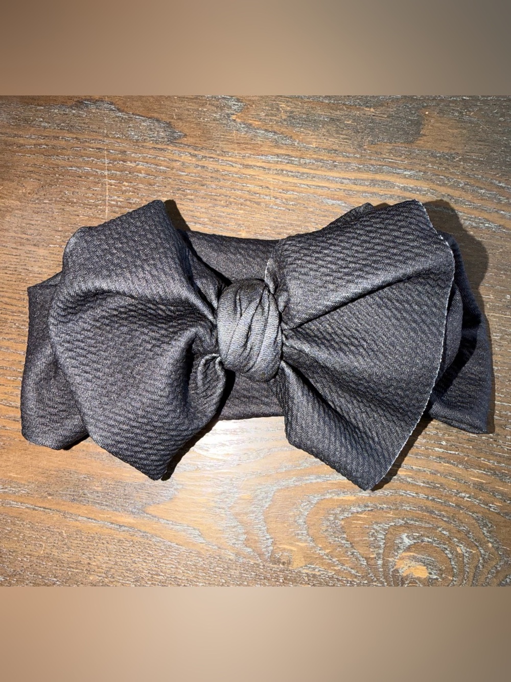 Gigi and Max True Black Headwrap Bow (singular bow listing)